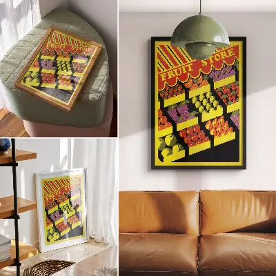 Poster decorativo A Frutaria (1936) por Federal Art Project