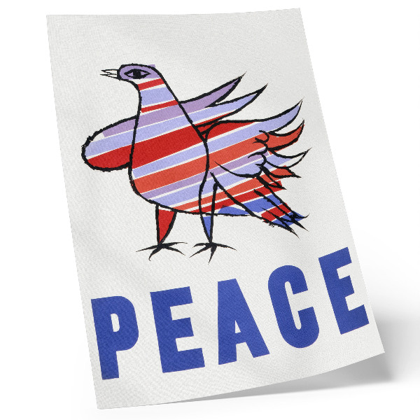 Impressão em tela McCarthy Peace (1968) com pássaro por Ben Shahn