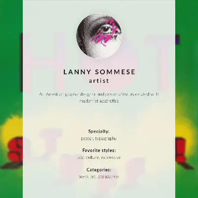 Pôster decorativo de Lanny Sommese Coisas quentes! de 1985