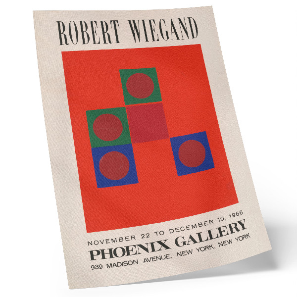 Impressão em tela Cartaz da exposição de Robert Wiegand (1965)