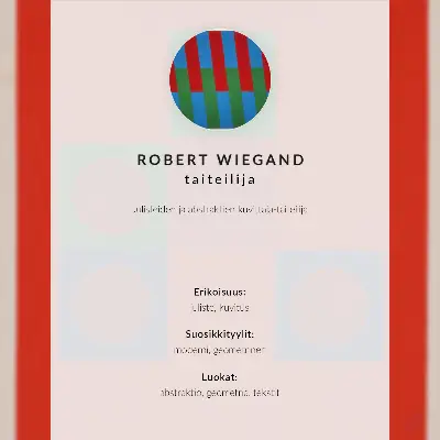 Impressão em tela cartaz da exposição de Robert Wiegand de 1965