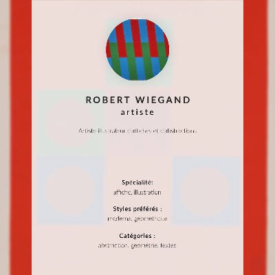 Impressão em tela Cartaz da exposição de Robert Wiegand (1965)