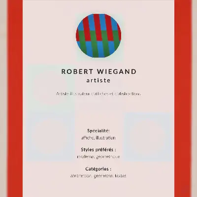 Impressão em tela cartaz da exposição de Robert Wiegand de 1965