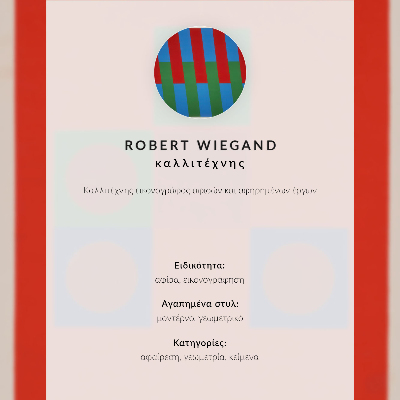 Impressão em tela Cartaz da exposição de Robert Wiegand (1965)