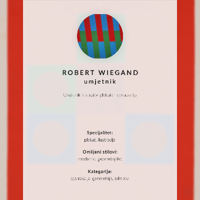 Impressão em tela Cartaz da exposição de Robert Wiegand (1965)