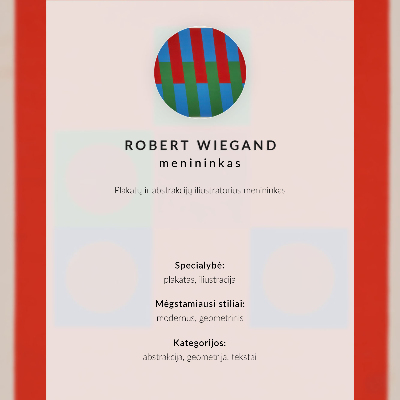 Impressão em tela Cartaz da exposição de Robert Wiegand (1965)