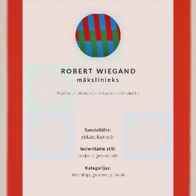 Impressão em tela Cartaz da exposição de Robert Wiegand (1965)