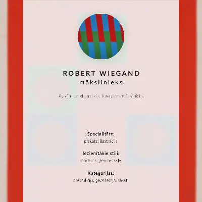 Impressão em tela cartaz da exposição de Robert Wiegand de 1965