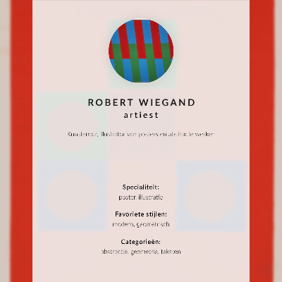 Impressão em tela Cartaz da exposição de Robert Wiegand (1965)