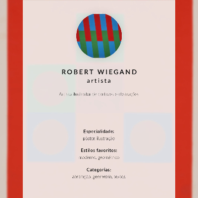 Impressão em tela Cartaz da exposição de Robert Wiegand (1965)