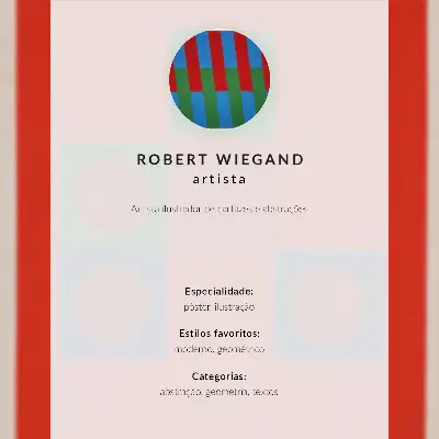 Impressão em tela cartaz da exposição de Robert Wiegand de 1965