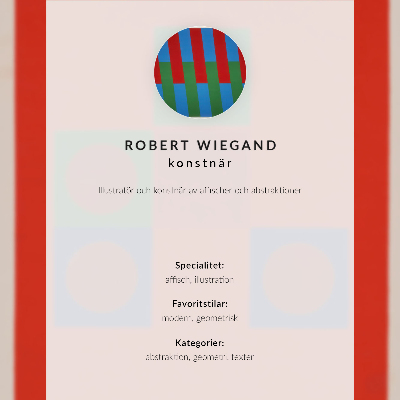 Impressão em tela Cartaz da exposição de Robert Wiegand (1965)