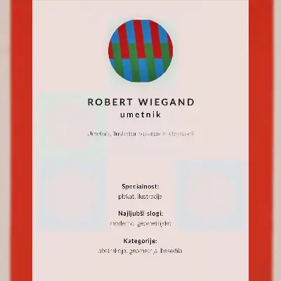 Impressão em tela cartaz da exposição de Robert Wiegand de 1965