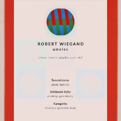 Impressão em tela Cartaz da exposição de Robert Wiegand (1965)
