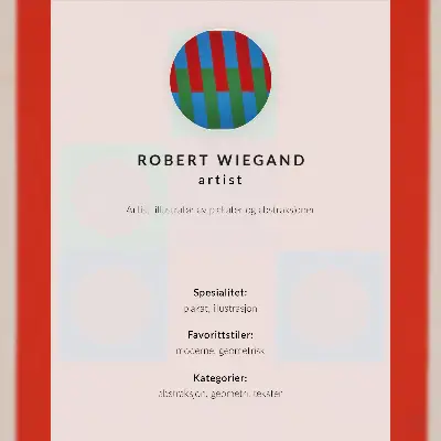 Impressão em tela cartaz da exposição de Robert Wiegand de 1965