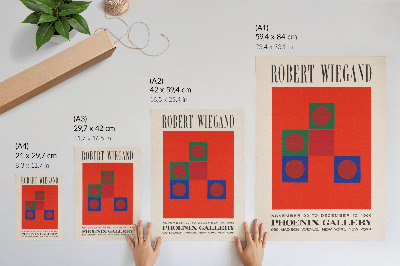 Impressão em tela Cartaz da exposição de Robert Wiegand (1965)