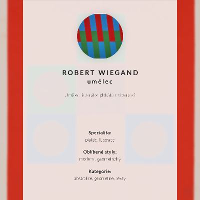 Impressão em tela Cartaz da exposição de Robert Wiegand (1965)
