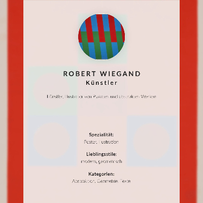 Impressão em tela Cartaz da exposição de Robert Wiegand (1965)