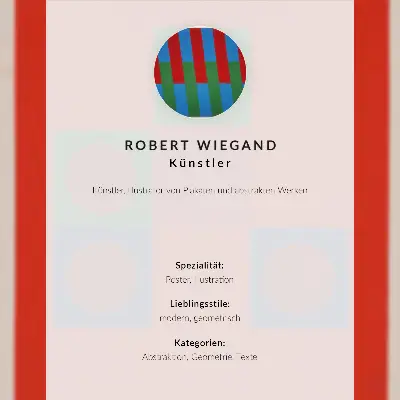 Impressão em tela cartaz da exposição de Robert Wiegand de 1965