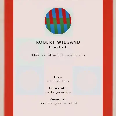Impressão em tela cartaz da exposição de Robert Wiegand de 1965