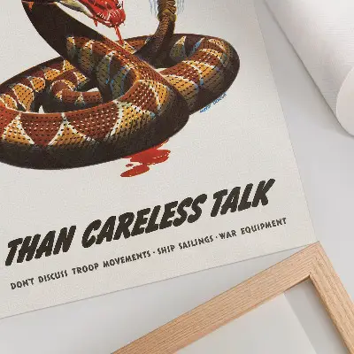 Arte de parede pôster de cobra de 1944 por Albert Dorne