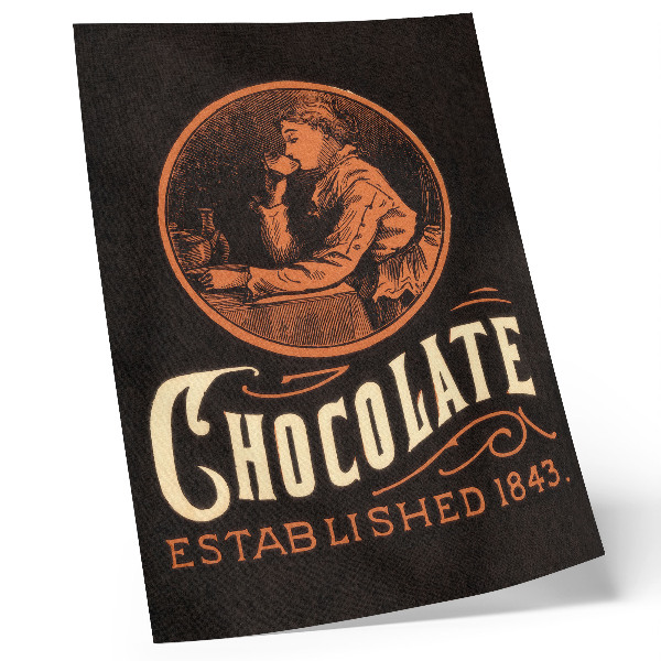 Poster para cozinha Chocolate de Webb (1843) – cromolitografia