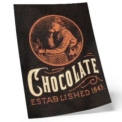 Poster para cozinha cromolitografia Chocolate de Webb de 1843