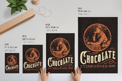 Poster para cozinha Chocolate de Webb (1843) – cromolitografia