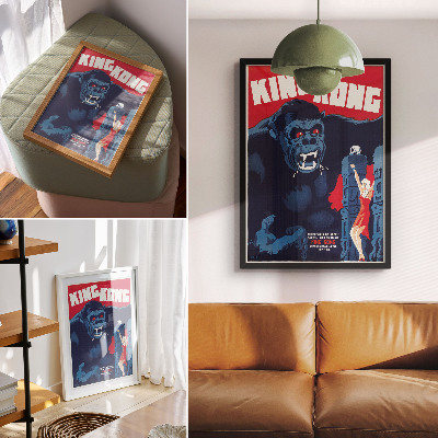 Poster para cozinha Cartaz dinamarquês do filme King Kong (1933)
