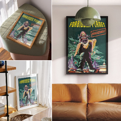 Poster decorativo Planeta Proibido com Robby, o Robô (1956)
