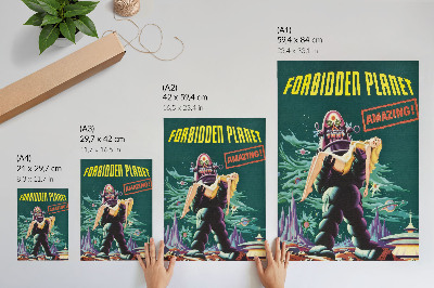 Poster decorativo Planeta Proibido com Robby, o Robô (1956)