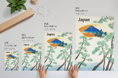 Impressão em tela Viagens da Ferrovia Estatal Japonesa (1930), ilustração antiga