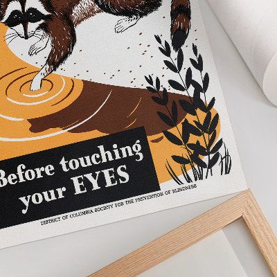 Arte de parede Lave as mãos antes de tocar nos olhos (1941-1945), ilustração