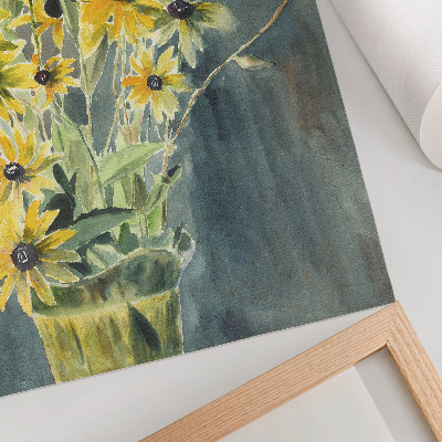 Poster para cozinha Vaso com Rudbeckias (1915) de Hannah Borger Overbeck