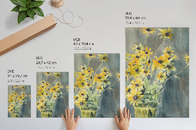 Poster para cozinha Vaso com Rudbeckias (1915) de Hannah Borger Overbeck