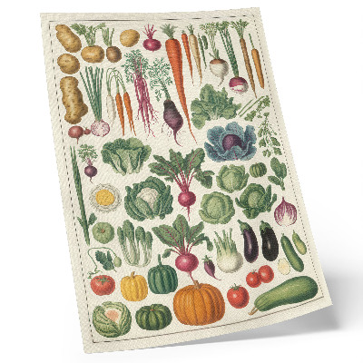 Impressão em tela Vegetais de vários tipos e cores.