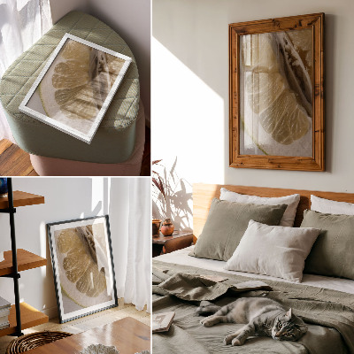 Poster decorativo Uma fatia de citrino com gomos suculentos