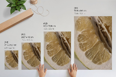 Poster decorativo Uma fatia de citrino com gomos suculentos