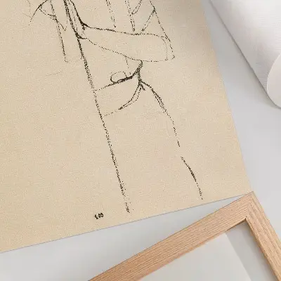 Poster decorativo Retrato de uma Mulher de Egon Schiele impressão artística de 1910 da coleção do Museu MET
