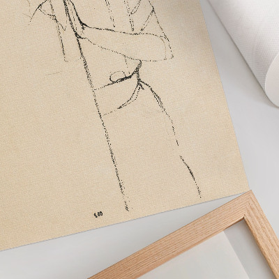 Poster decorativo Retrato de uma Mulher (1910) de Egon Schiele – um desenho a traço feminino da coleção do Museu MET