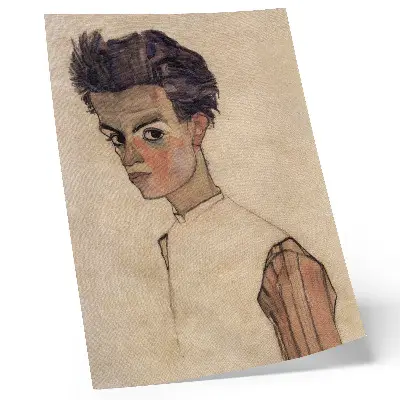 Poster para cozinha autorretrato de Egon Schiele de 1910