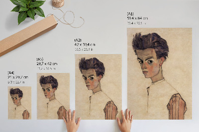 Poster para cozinha Autorretrato de Egon Schiele (1910)