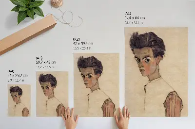 Poster para cozinha autorretrato de Egon Schiele de 1910