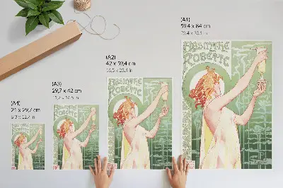 Arte de parede cromolitografia de Privat Livemont (1896) Absinthe Robette