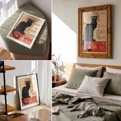 Pôster decorativo Tournée du Chat Noir de Théophile Alexandre Steinlen ano 1896 para cozinha
