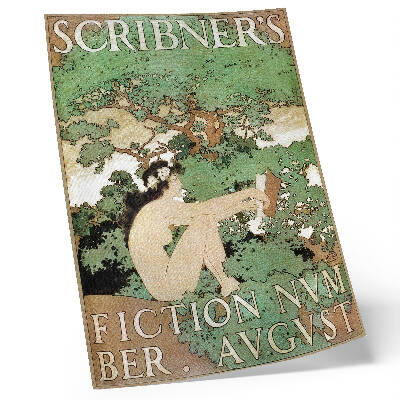 Poster decorativo A Mulher Nua, uma edição da revista Scribner's Fiction (1897) de Maxfield Parrish