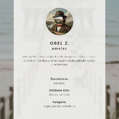 Poster mural Paisagem enevoada, lago, chalé, árvores, outono