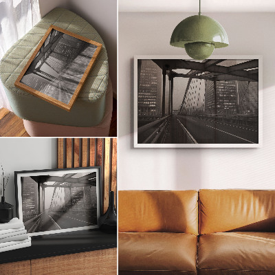 Poster Ponte da Cidade, edifícios majestosos, elegância austera