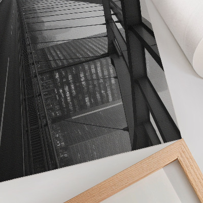 Poster Ponte da Cidade, edifícios majestosos, elegância austera