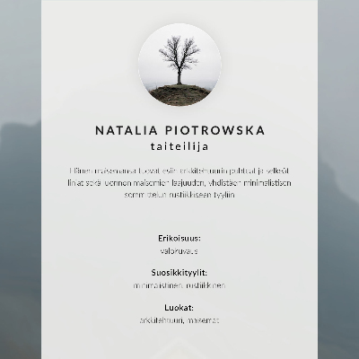 Poster para a sala Uma casa de inverno minimalista com a neve ao fundo.